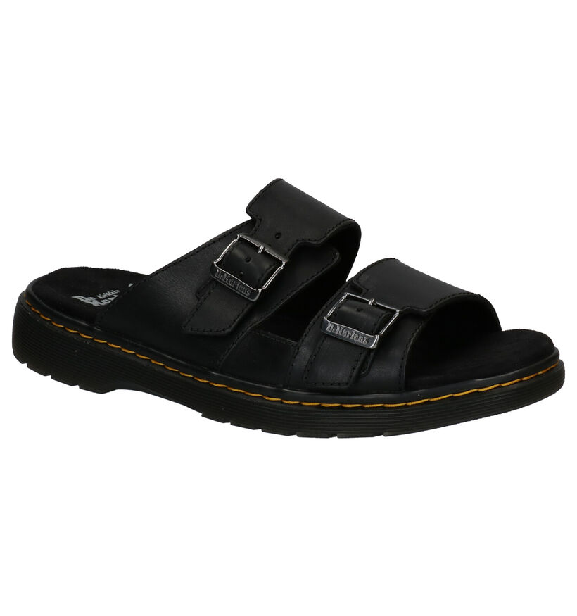 Dr. Martens Nikolai Zwarte Slippers in leer (265575)