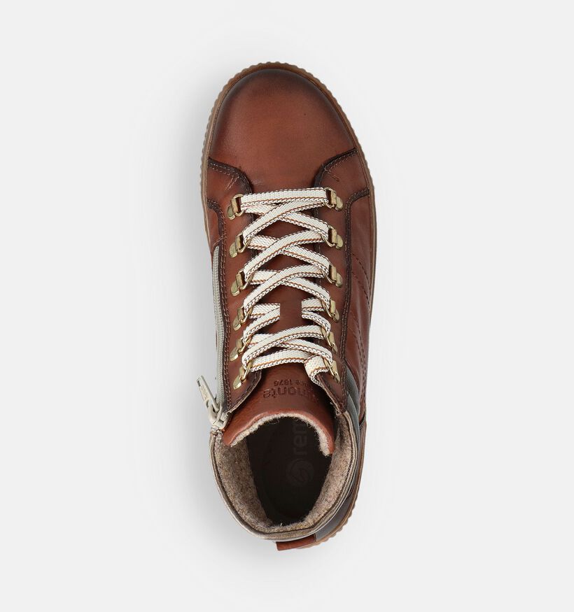 Remonte Cognac Hoge Schoenen voor dames (360395) - geschikt voor steunzolen