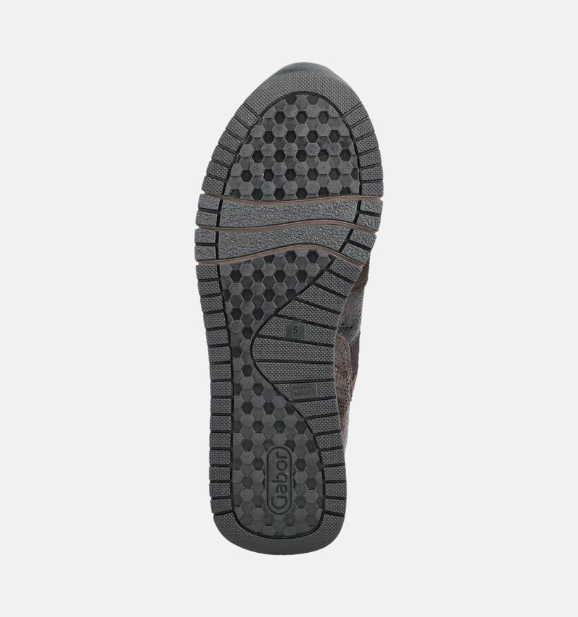 Gabor Baskets en Brun fonc&eacute; pour femmes (376988) - pour semelles orthop&eacute;diques