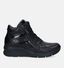 Tamaris Comfort Zwarte Sneakers met sleehak in leer (329342)