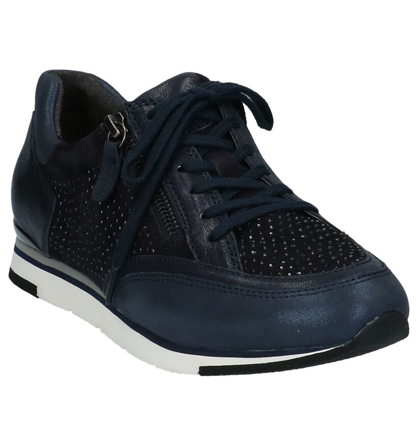 Gabor Best Fitting Blauwe Lage Geklede Sneakers , , pdp