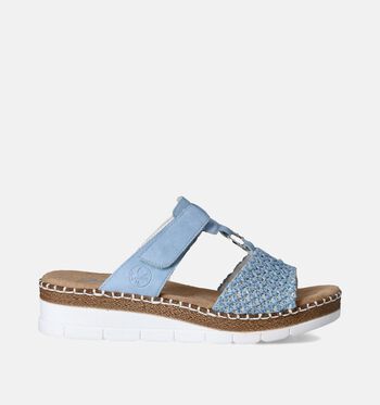 Nu-pieds compensées bleu