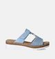 Rieker Blauwe Slippers met Sleehak voor dames (354926)