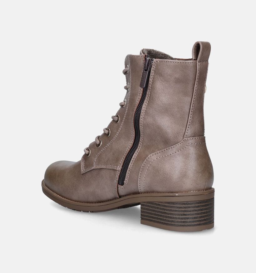 Mustang Boots à lacets en Taupe pour femmes (345422)