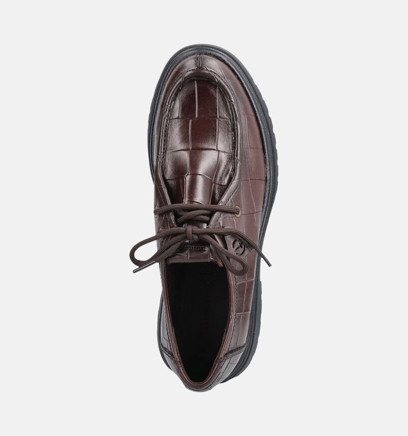 Tamaris Donkerbruine Loafers voor dames (376666)