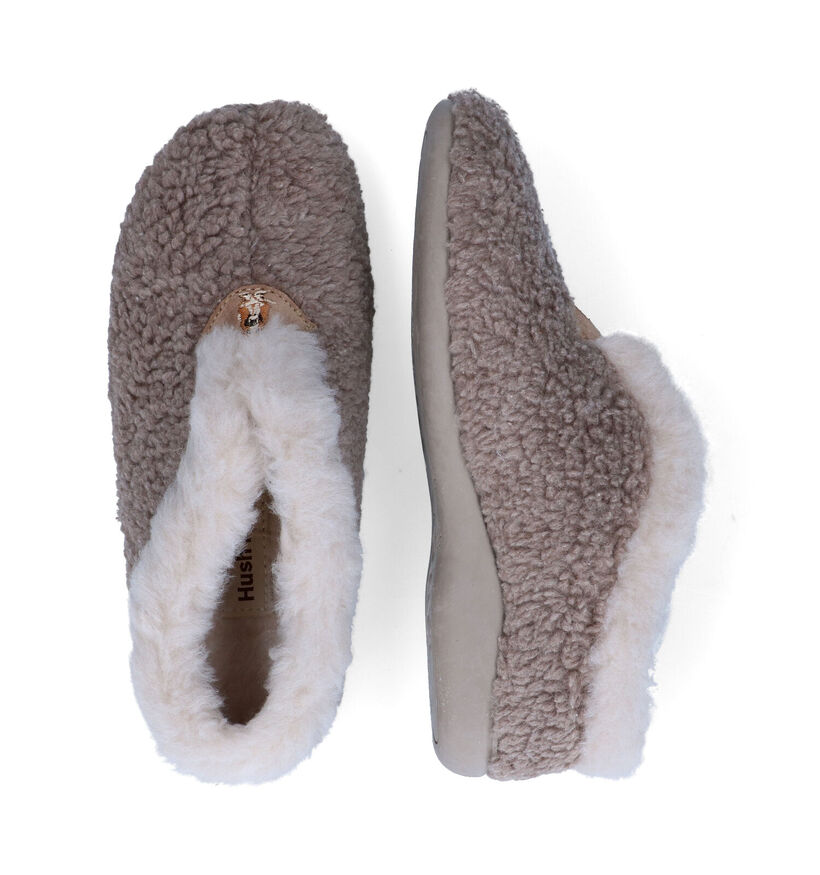 Hush Puppies Orge Pantoufles en Taupe en textile (329607)