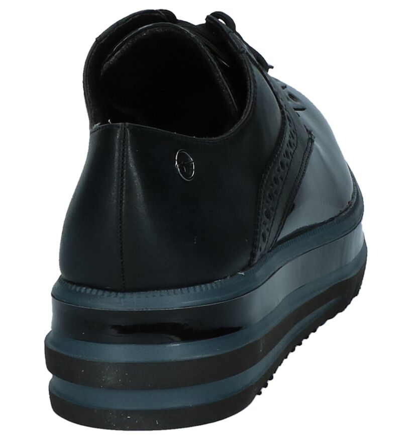 Tamaris Chaussures à lacets en Noir en simili cuir (226796)
