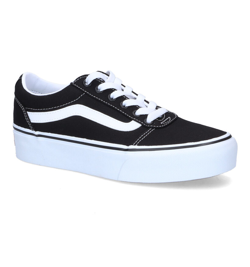 Vans Ward Platform Baskets de skate en Noir pour femmes (317792)