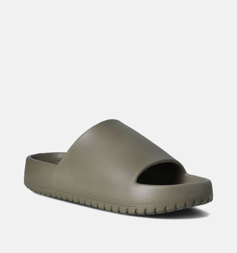 Jack & Jones Wripple Moulded Slider Badslippers Kaki voor heren (352837)