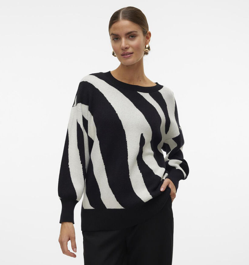 Vero Moda Nancy Zwarte Lange Trui voor dames (344107)