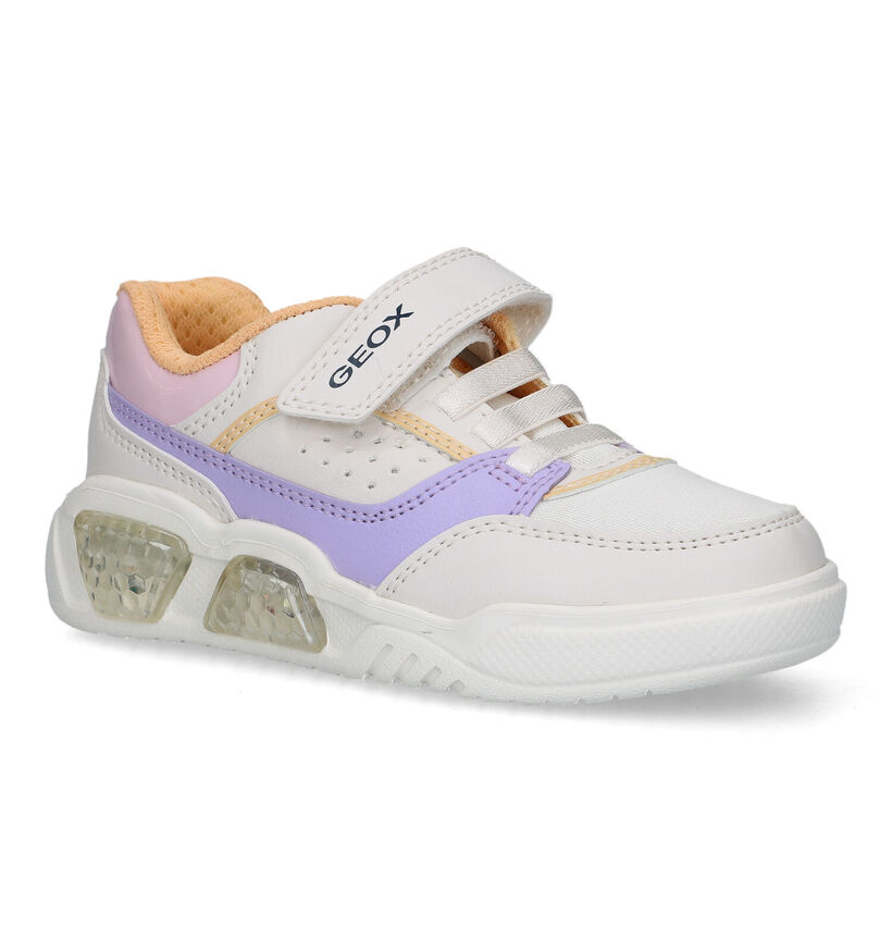 Geox Illuminus Chaussures avec des lumières en Beige pour filles (326638) - pour semelles orthopédiques