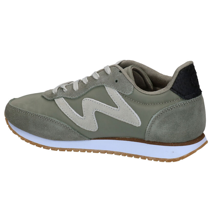Woden Olivia Kaki Sneakers in stof (277425)