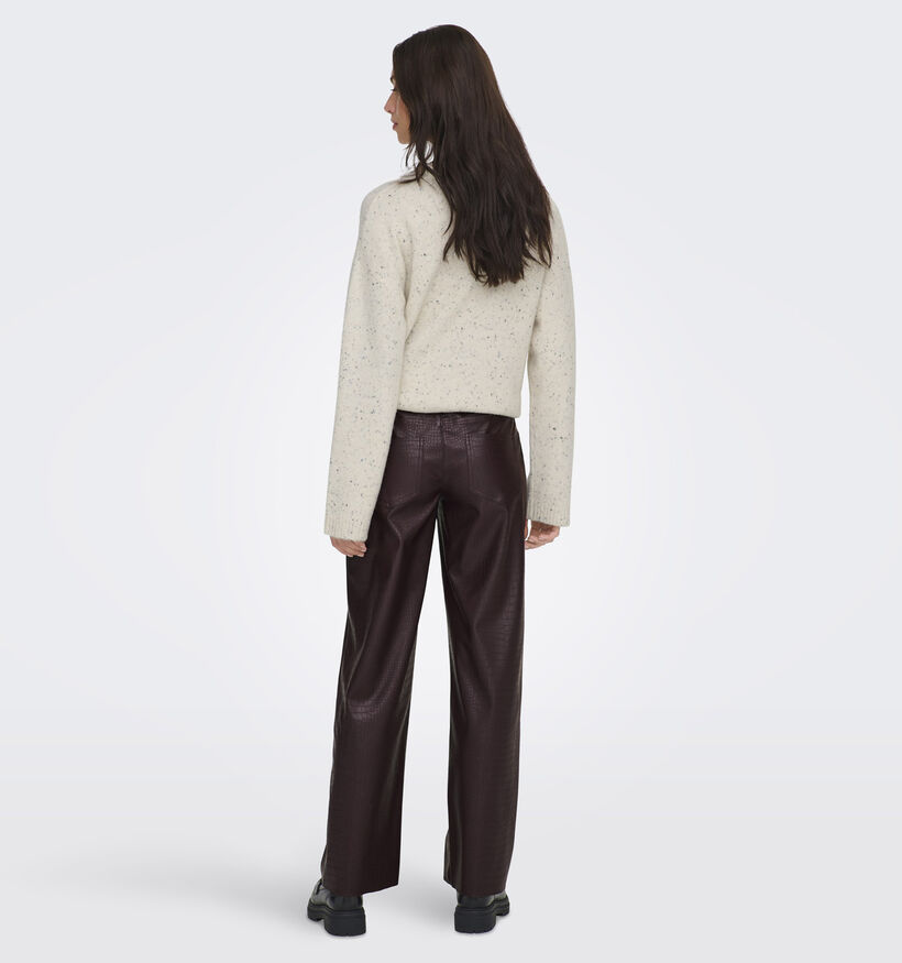 JDY Alexa Cosmo Croco Pantalon en Bordeaux pour femmes (365963)