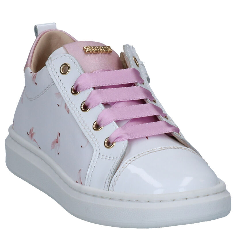 STONES and BONES Realt Chaussures à Lacets en Rose en cuir (267256)