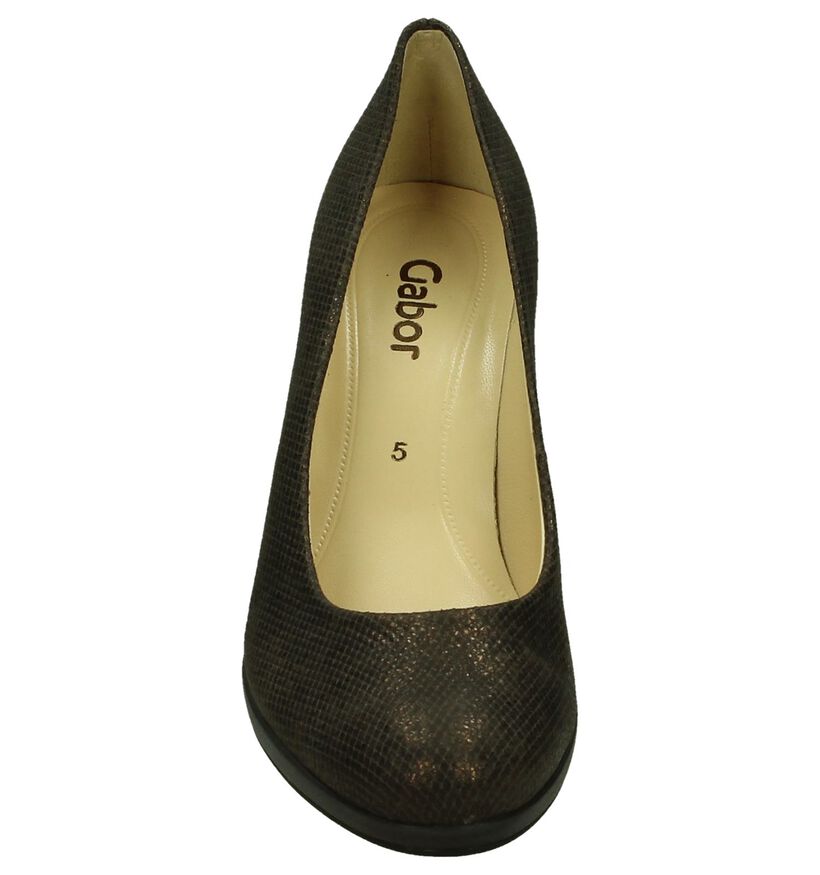 Klassieke Bronzen Gabor Pumps in leer (204885)