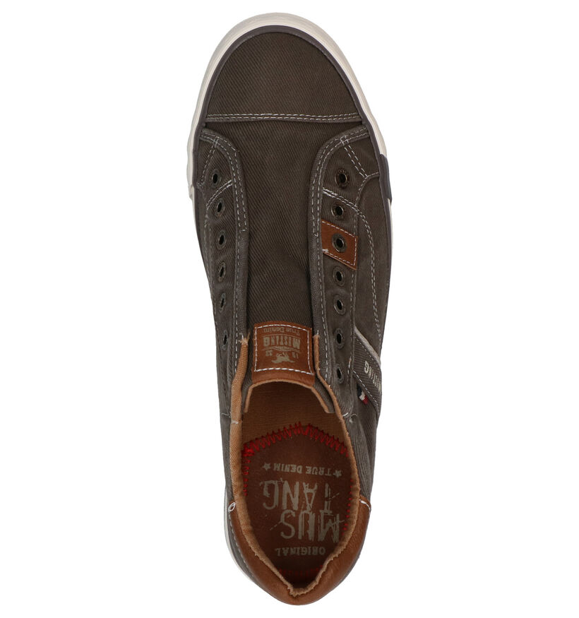 Mustang Slip-ons en Gris en textile (303652)