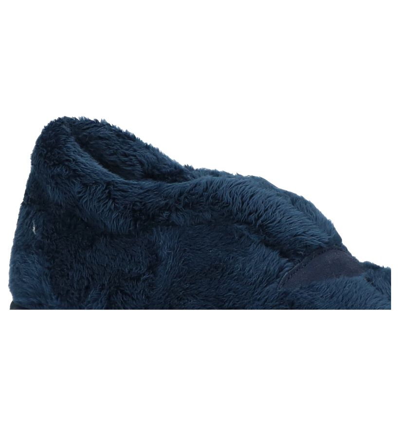 Donker Blauwe Pantoffels Via Limone in faux fur (223824)