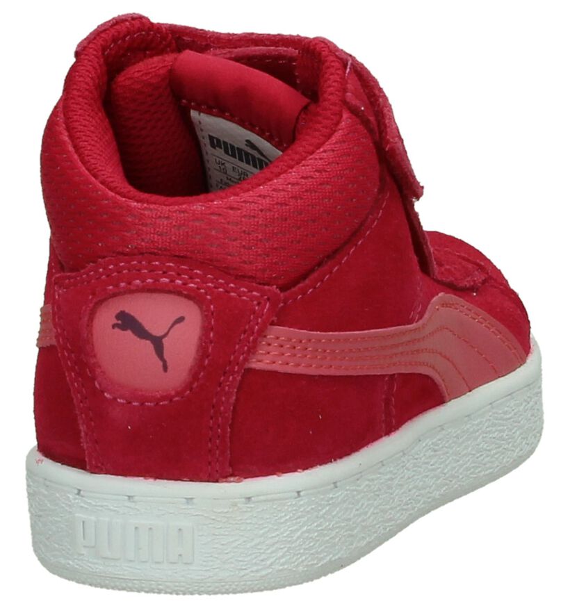 Puma Fuchsia Hoge Sneakers in daim (199791)