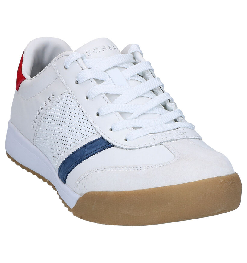 Skechers Zinger Witte Veterschoenen in kunstleer (272810)
