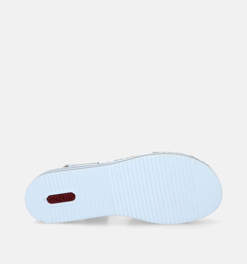 Rieker Witte Sandalen met sleehak voor dames (339056)