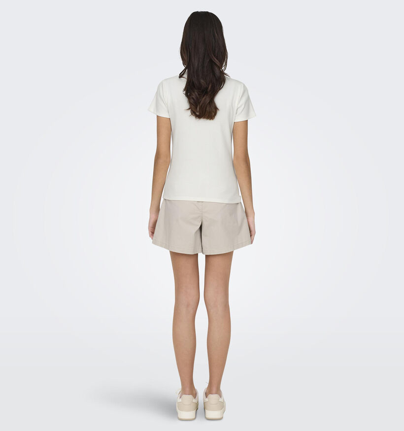 JDY Solar Witte Basic T-shirt voor dames (345492)