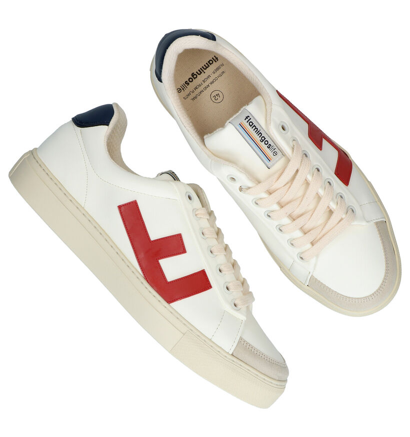 Flamingos' Life Classic 70 Ecru Sneakers in kunstleer (299856)