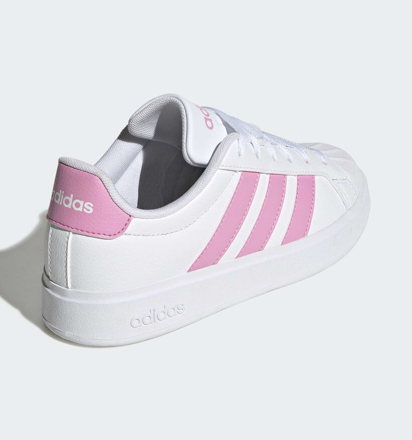 adidas Streettalk Witte/Roze Sneakers voor meisjes (375484)