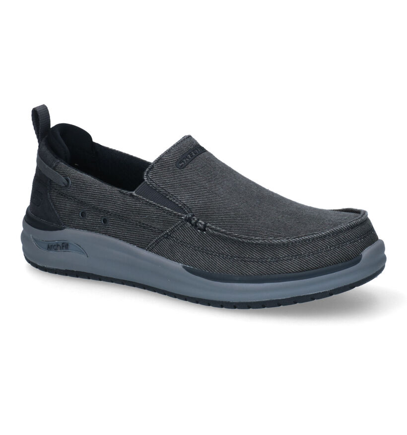 Skechers Arch Fit Melo Port Bow Chaussures sans lacets en Gris en textile (306012)
