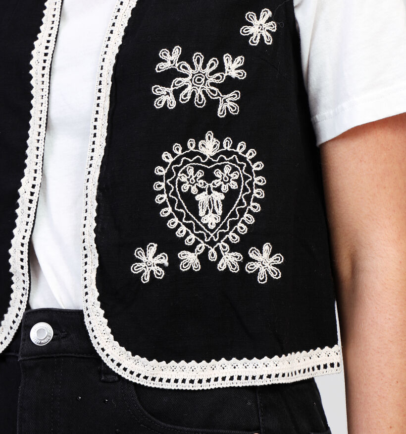 Vero Moda Ritah Zwarte Korte gilet voor dames (349630)
