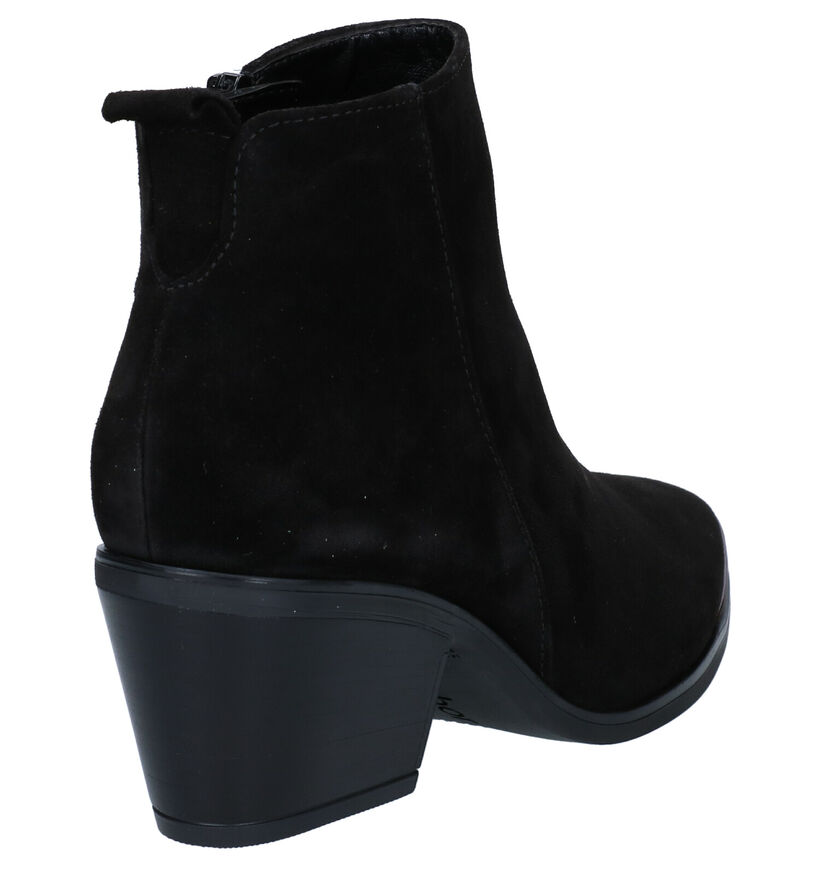 Gabor Santiags en Noir en nubuck (283526)