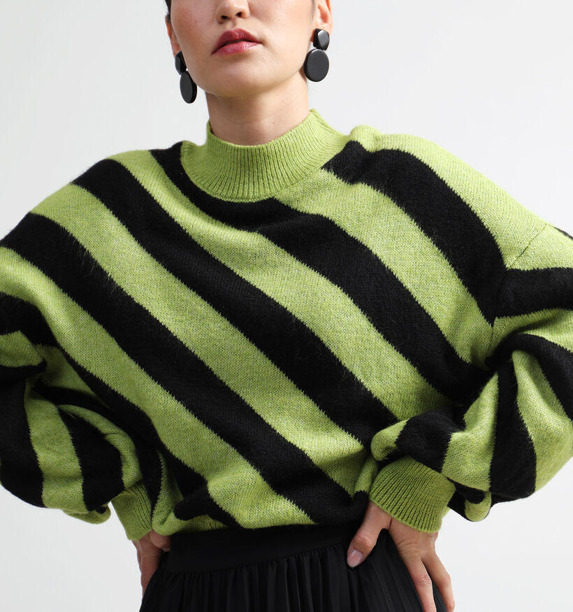 JDY Klara Pull rayé en Vert pour femmes (337238)