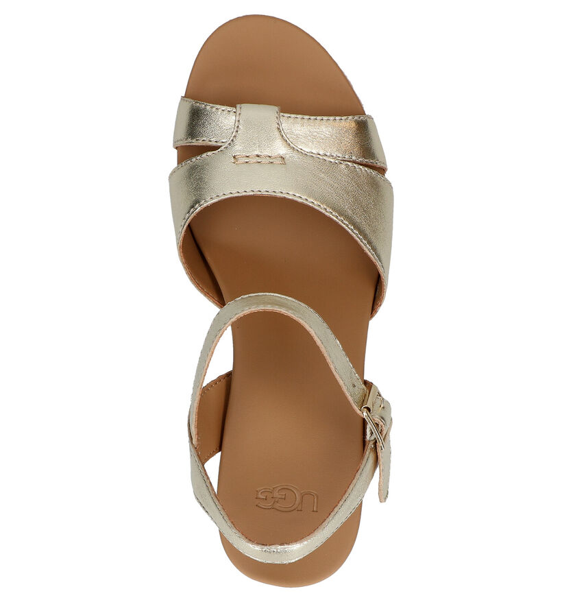 UGG Cloverdale Gouden sandalen in leer (266810)