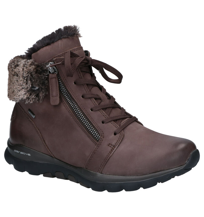 Gabor Donkerbruine Boots in nubuck (260515)