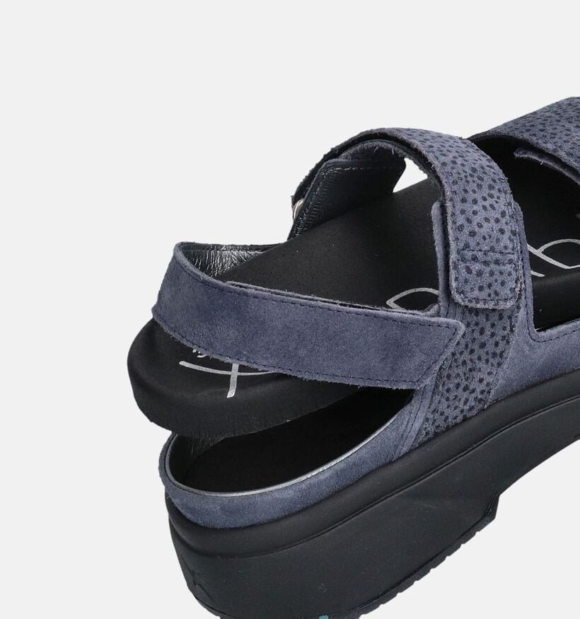 Xsensible Aruba Sandales en Bleu fonc&eacute;/Noir pour femmes (373013) - pour semelles orthop&eacute;diques