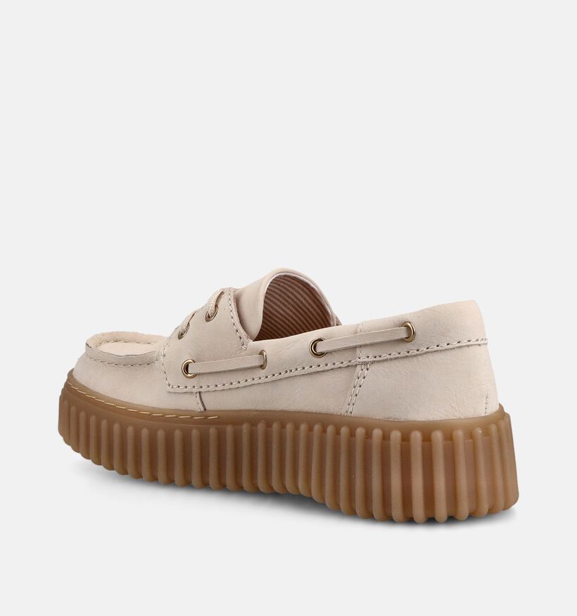 Clarks Torhill Boat Chaussures bateau en Beige pour femmes (370560) - pour semelles orthop&eacute;diques