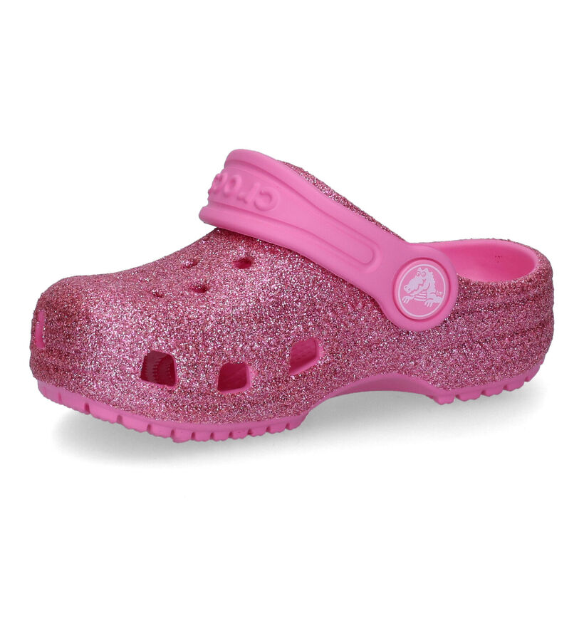 Crocs Classic Glitter Clog Nu-pieds en Rose en synthétique (307774)