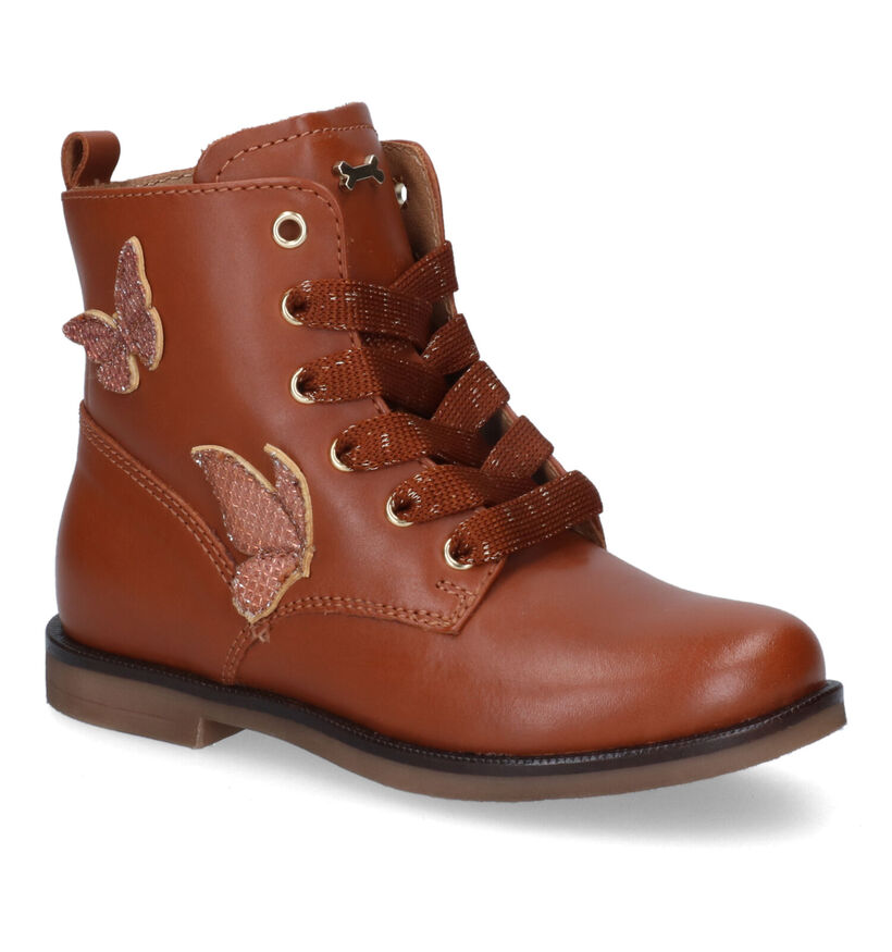 STONES and BONES Fabat Bottines en Cognac pour filles (313900) - pour semelles orthopédiques