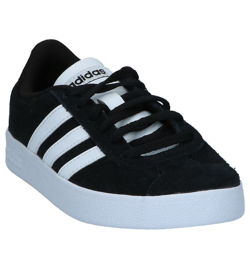 adidas VL Court 2.0 Zwarte Sneakers in kunstleer (252556)