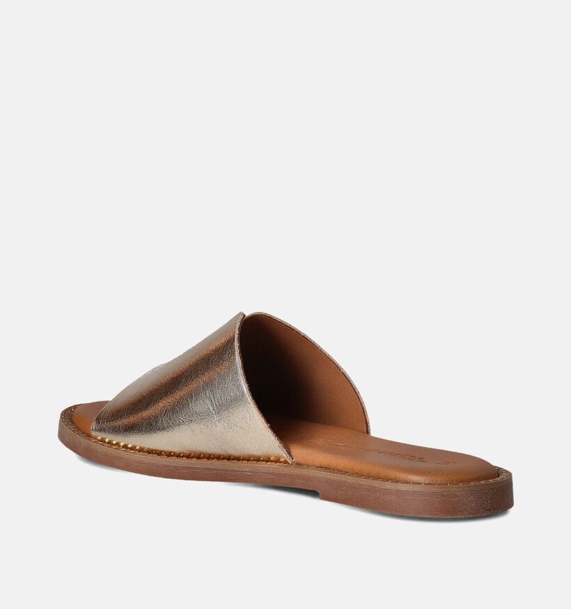 Tamaris Nu-pieds plates en Or pour femmes (354434)