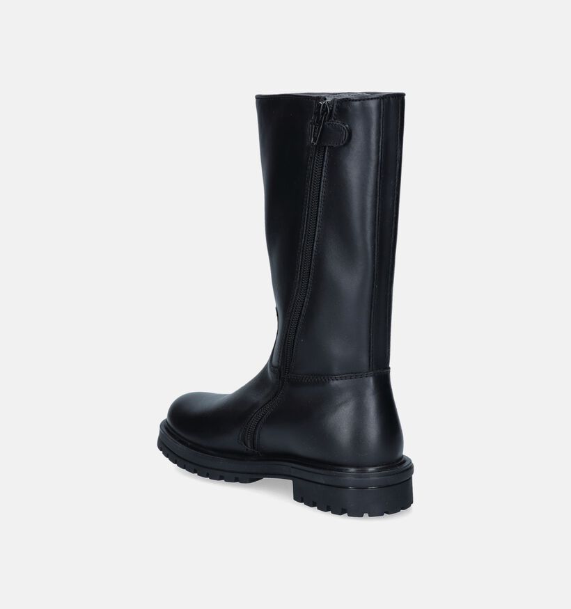 Milo & Mila Bottes hautes en Noir pour filles (348106) - pour semelles orthopédiques