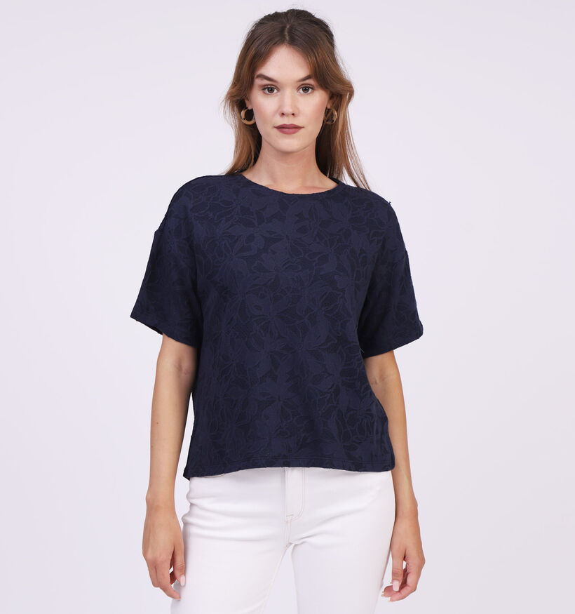 Vila Blomst Blauwe T-shirt (318784)