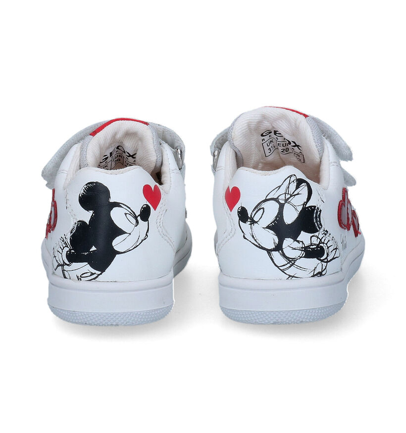 Geox Mickey & Minnie Witte Velcroschoenen in leer (310988)