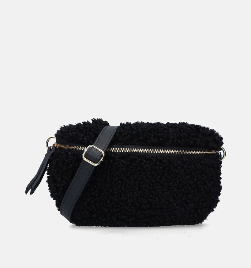Via Limone Sac porté croisé en Teddy en Noir pour femmes (336329)