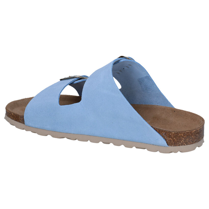 Hampton Bays Blauwe Slippers in nubuck (292598)
