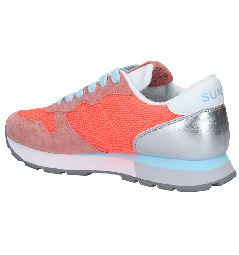 Sun 68 Ally Star Basic Groene Sneakers in daim (287338)
