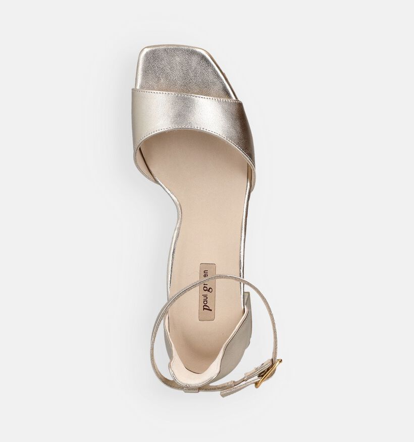 Paul Green Sandales &agrave; talons en Or pour femmes (374131)