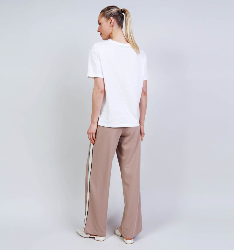 Pieces Eloise Witte T-shirt voor dames (367076)