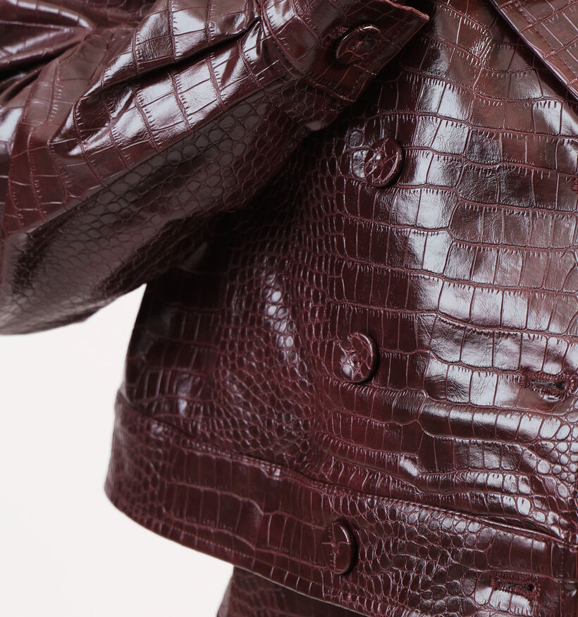 Vero Moda Croco Veste courte en Bordeaux pour femmes (354063)
