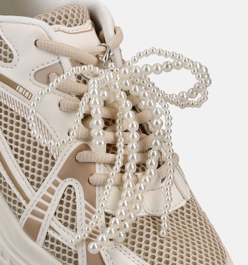 Signatur Baskets en &Eacute;cru pour femmes (368825) - pour semelles orthop&eacute;diques