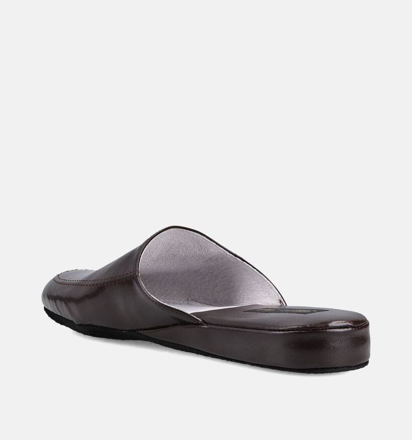 Trentino Pantoufles en Marron fonc&eacute; pour hommes (380833)